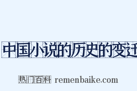中国小说的历史的变迁是什么意思的图片